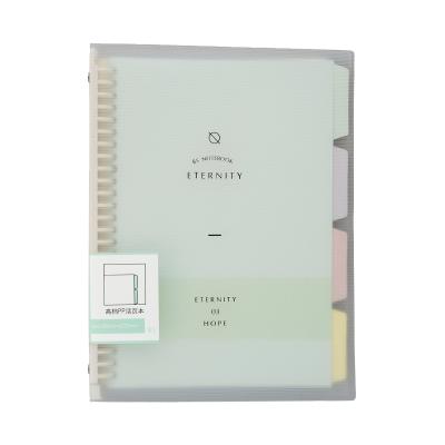 China Best Quality B5 Student Size 60 Custom Printing Waterproof PP Spiral Pages Hard Cover Loose Leaf Notebook for sale