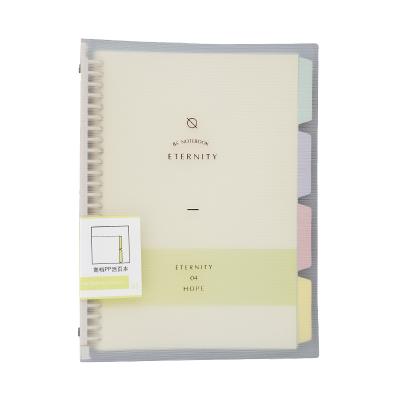 China Best Quality B5 Personal Printing Student Size 60 Custom Waterproof PP Spiral Pages Hard Cover Loose Leaf Notebook for sale