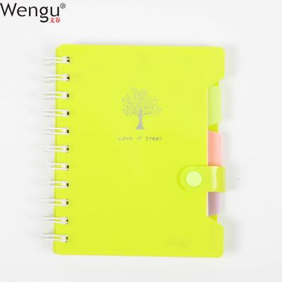 China Factory Double Yarn Spiral Printing Pretty Promotional Fashion PP Spiral Notebook for sale