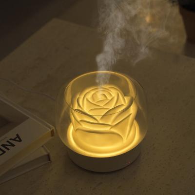 China Household 2022 Led Light Portable Aroma Diffuer Household Small USB Charging Desktop Electric Aromatherapy Diffuser Humidifier For Bedroom for sale