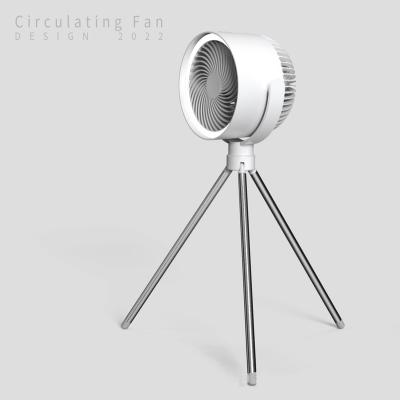 China Hotel OEM 8000mAh USB Rechargeable Ceiling Folding Tripod Outdoor Camping Retractable Fan with Night Light for sale