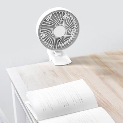 China Portable USB 360 Rotary Oscillating Table Fan Clip Fan Mini Small Clip On Fan With Led Light for sale