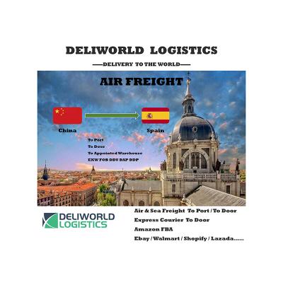 China Free Cost Cheapest 7 Days High Speed ​​Air Freight From China To Spain Door To Port With DDU DDP DAP EXW FBA FOB FBM for sale