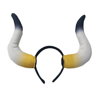 China Festival Supplies Decorations Fabric Ox Horn Headband Holiday Party Fabric Source Factory Customized for sale