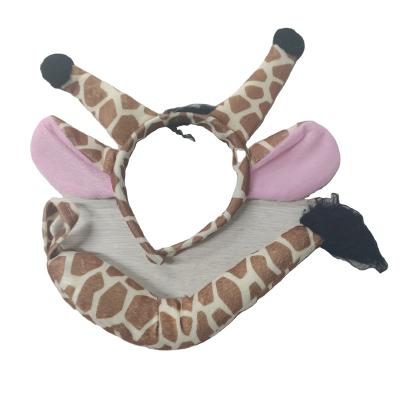 China Fabric Source Factory Customized Holiday Supplies Decorative Fabrics Furry Giraffe Animal Headband Holiday Party for sale