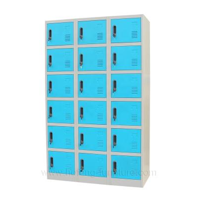 China Knock Down Knock Down 18 Bin Hospital School Dorm Metal Storage Locker for sale