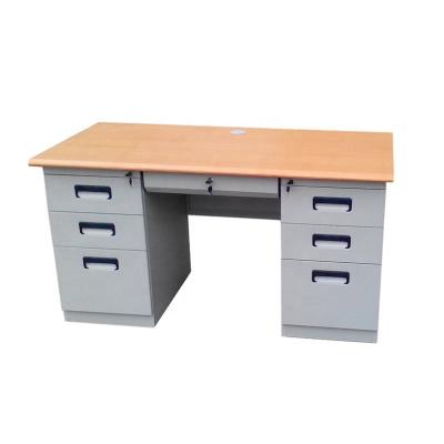 China Steel Knockdown Furniture MDF Top Desk Computer Desk for sale