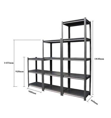 China Suitable For Kitchen Steel Storage Outside Black Color Shelving 4 Tier Shelves for sale