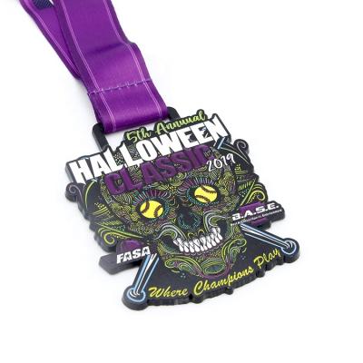 China High Quality Halloween Medals Manufacture China Medal Stock Metal Medal With Ribbon for sale