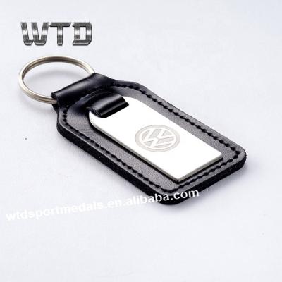 China Hot Selling Metal Car Leather Key Chain, Cheap Custom Wholesale Metal Key Chain Leather Key Chain for sale