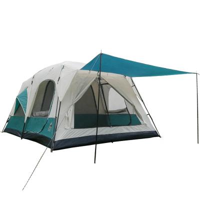 China Amazon Hot Sale Extended Type 8-10 Person 4 Season Waterproof Camping Family Tent for sale