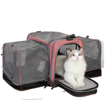 China OEM ODM Pet Carry Bag Outdoor Travel Hands Breathable Expandable Pet Bag for sale