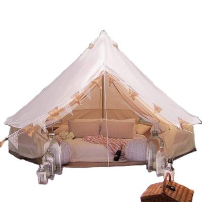 China Custom Made Luxury Camping Tent Family Waterpoof Tent Cotton Canvas Glamping Outdoor Bell Tent for sale