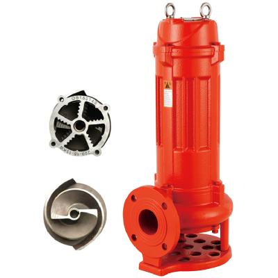 China Industrial Utilities 10hp 3inch Electric Centrifugal Dewatering Sewage With Grinding Crusher Sewage Submersible Pump for sale