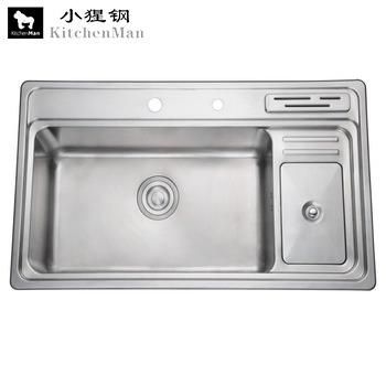 China Without Hot Sale Double Bowl Stainless Steel Sink Faucet Commercial Handmade Kitchen Sink for sale