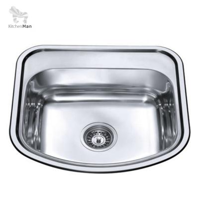 China Without Faucet Sanhe KMan Single Bowl Nepal Sink Kitchen Sinks For Nepal With Drainer for sale