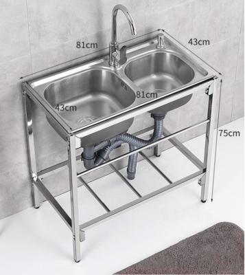 China With New Faucet Promotion Competitive Price Customized Available Stainless Steel Sink With Rack for sale