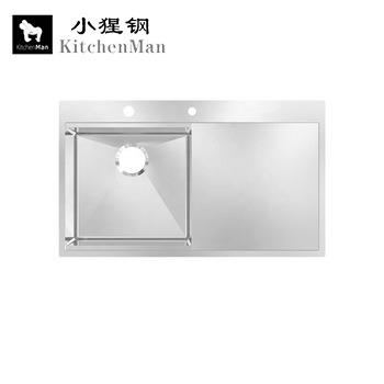 China Without Faucet Above Counter 304 Stainless Steel Single Bowl Kitchen Sink for sale