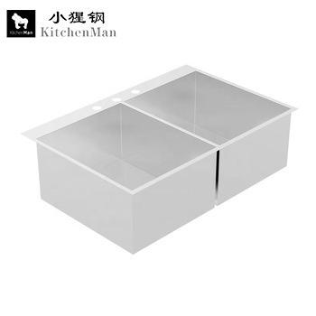 China Without Faucet Factory Sale 304 Stainless Steel Double Bowl Luxury Kitchen Sink for sale