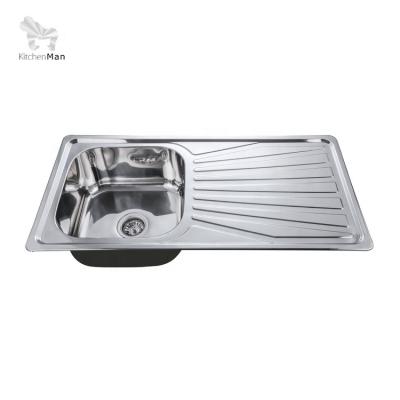 China Without Faucet Sanhe KMan Bowl Drainer Kitchen Sinks Single Bowl Kitchen Sink In Sri Lanka Asras for sale