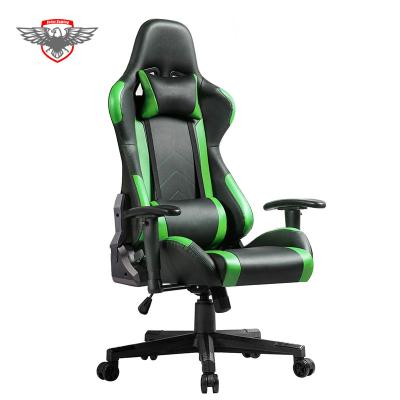 China Adjustable (height) in stocked GAMING chair LED light racing fashional OEM product racing gaming office chair with choiceable speaker for sale