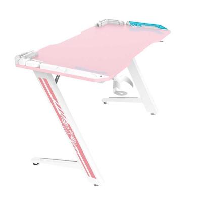 China Other Led Electric Gaming Desk Pink Big Computer Table Gaming Desks For PC for sale