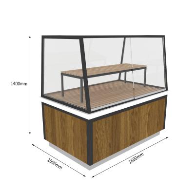 China Custom Dessert Shop China Factory Bakery Bread Display Cabinet Metal Bakery Display Rack for sale