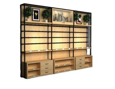 China Suitable for outdoor wood combined supermarket cabinet shelf for sale