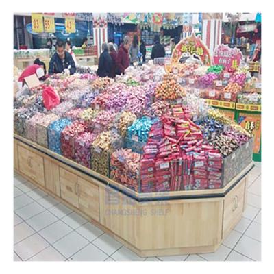 China Corrosion Protection Candy Display Stand / Rack Shop Equipment Glass Compartment for sale