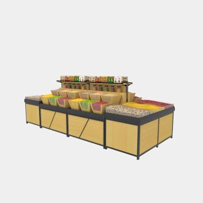 China Wooden Single Sided Factory Direct Selling Display Stand Bulk Grain And Oil Cabinet Display for sale