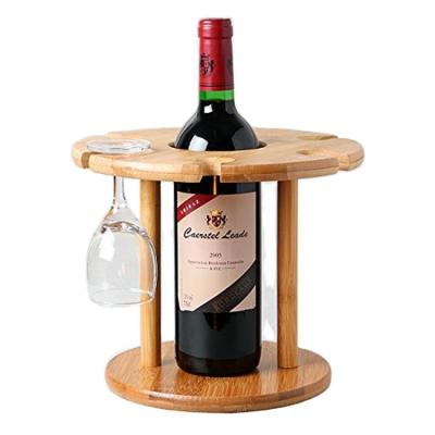 China Wooden Upside Down Hanging Stocked Bamboo Wine Rack Kitchen Countertops Goblet Holder Wine Rack for sale