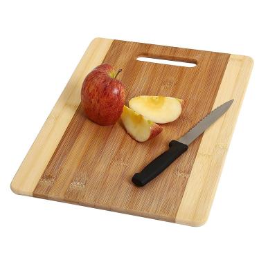 China Stocked Wooden Rectangle Kitchen Chopper Wholesale Bamboo Toned Two Natural Kitchen Cutting Boards for sale