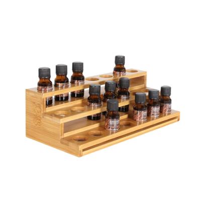 China Buffet Stage Display Rack Essential Oils Storage Rack Bamboo Oil And Spice Rack Viable for sale