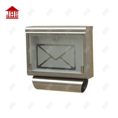 China JHC-2080S Durable Wall Mounted Mailbox Stainless Steel Letter Delivery Box With Glass for sale