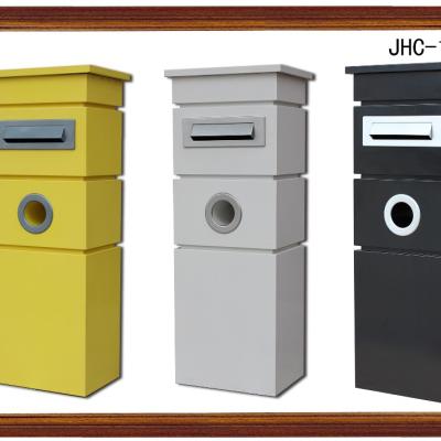 China Security New Arrival Locking Mailbox Letter Box Free Standing Wood Grain Letter Box for sale