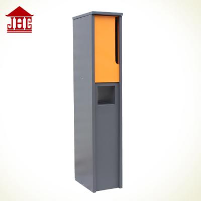 China Security Free Standing Mailboxes|Metal Waterproof Mailbox With Newspaper Hole|Design Letter Box for sale