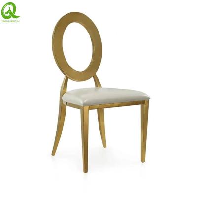 China Removable Cover Cheap Price Stacking Event Stainless Steel Rental Wedding Dining Chair for sale