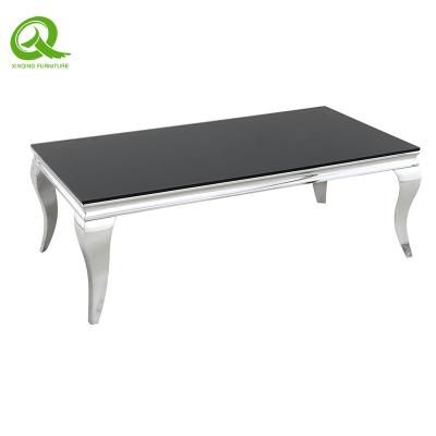 China Modern Modern Living Room Table Stainless Steel Coffee Table With Metal Frame for sale