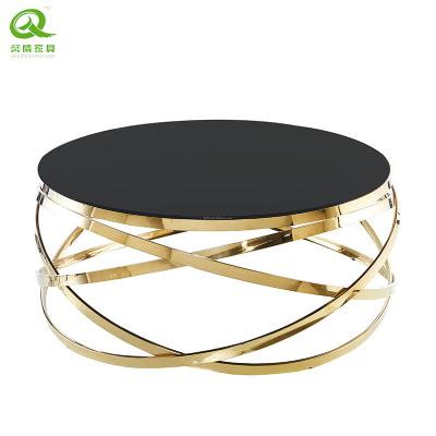 China The modern marble coffee table the round table metal steel coffee table for sale