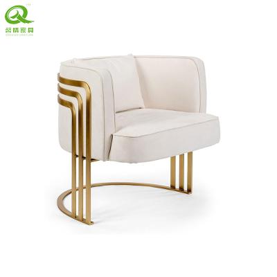 China Modern luxury beauty chair furniture metal banquet stainless steel leisure chairs for restaurant and hotel for sale