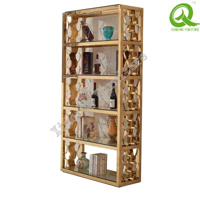 China modern modern stainless steel tempered glass wine rack for sale for sale