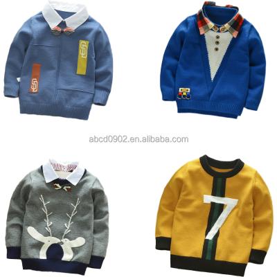 China 2021 autumn new children's clothing sweater boy's sweater best-selling knitted curly cotton anti-wrinkle for sale