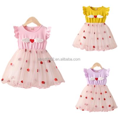 China China factory wholesale discount price summer new lovely lace children baby anti-static dress for sale