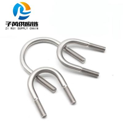 China China Supplier Sales Hardware Fasteners Construction Stainless Steel 304 316 Different Type U Bolts Threaded Rod Bar Double Ends U Studs Bolt for sale