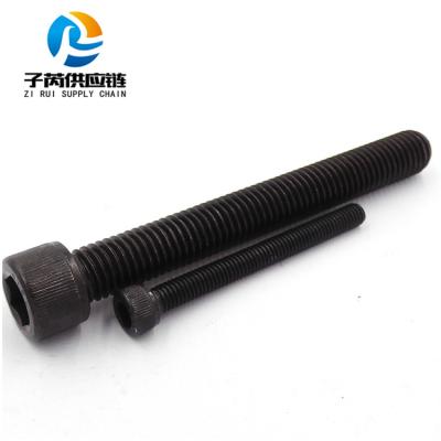 China Matte Black Oxide DIN912 Grade Hex Pan Head With Knurled Socket Head Cap Screw Allen Bolt Hexagon for sale