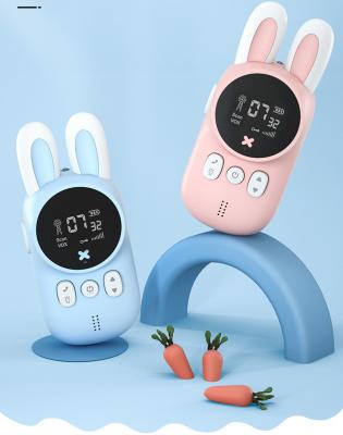 China 2022 New Handheld Mini Cute Rabbit Style Child Interphone 3km Radio Two Way Walkie Talkie For Kids Family/Kids Camping Gift for sale