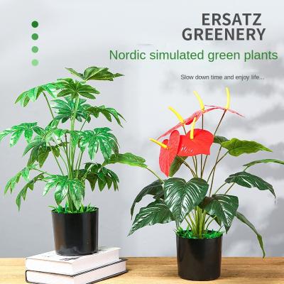 China Plants Home Green Plants Potted Cins Simulation Small Plants Plants Decoration Nordic Eco-friendly Potted Living Room Desktop Ornaments for sale