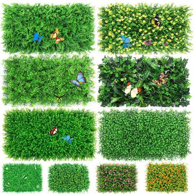 China Art Decor 2022 New Artificial Green Grass Wall Boxwood Panel Hedge Plants For Vertical Decoration Moss Screen for sale