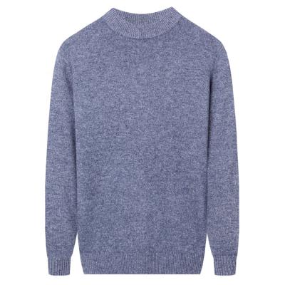 China Keep Warm 2021 Custom Plus Size Fashion Loose Pullover Men's Mock Neck Knitted Sweater For Autumn Winter for sale