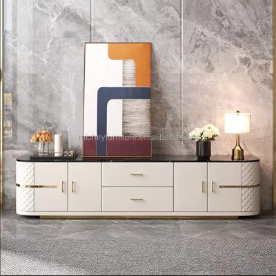 China Modern Italian light luxury low TV cabinet floor cabinet rock plate imported post-modern marble cabinet for sale